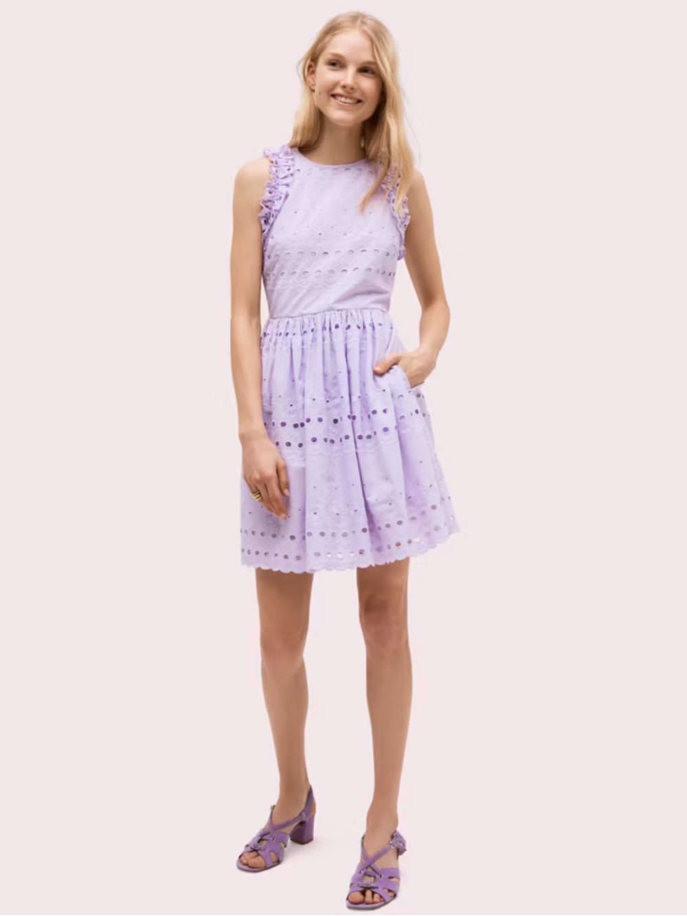 Kate Spade ‘Spade’ Eyelet Mini Dress